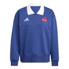 France Rugby Women’s Culture Supporter Sweatshirt Navy Blue FFR Adidas