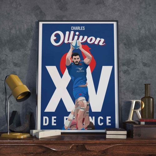 Poster XV de France Charles Ollivon n°2