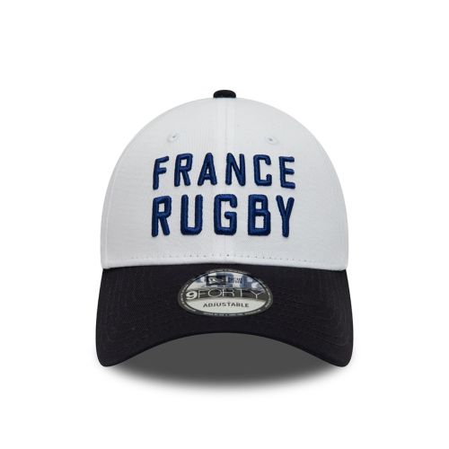 Casquette FRANCE RUGBY & NEW ERA 9FORTY Wordmark Blanc