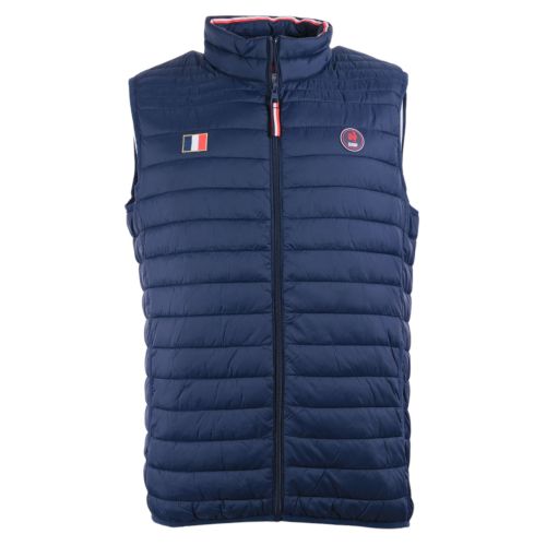 Men's Navy Blue Flag France Rugby Sleeveless Jacket