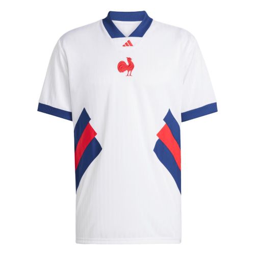 France Rugby Lifestyle Supporter Jersey White FFR Adidas