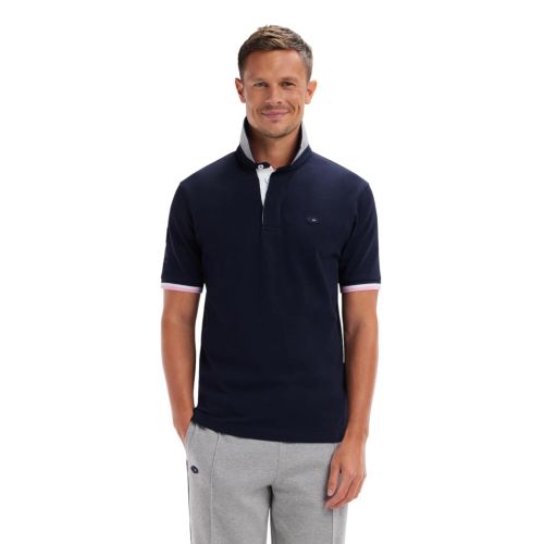 Short-Sleeve Cotton Jersey Navy/Grey Eden Park