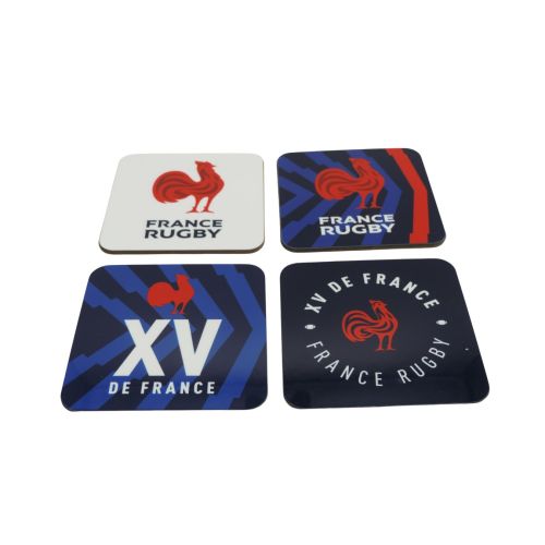 Pack of 4 coasters France Rugby x Ovalie Mix of 4 designs