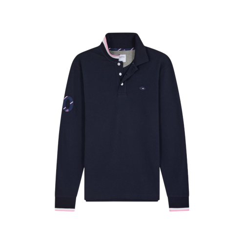 Villepreux Long Sleeve Polo France Rugby x Eden Park 2024 Dark Blue Man