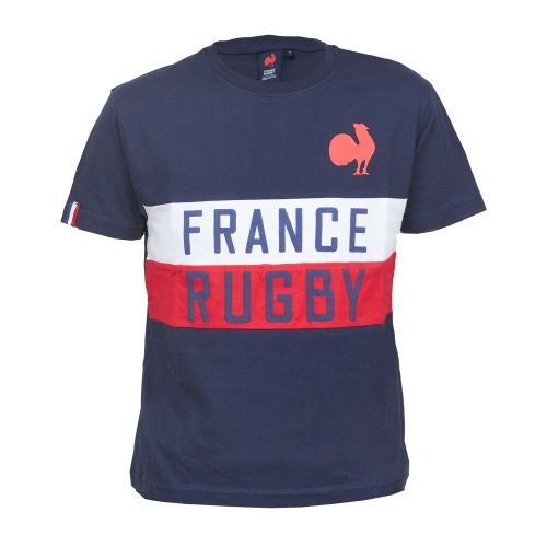 Short-sleeved T-shirt France Rugby Navy Child