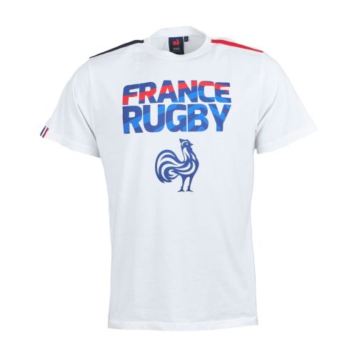 T-Shirt Short Sleeve Supporter France Rugby White Men