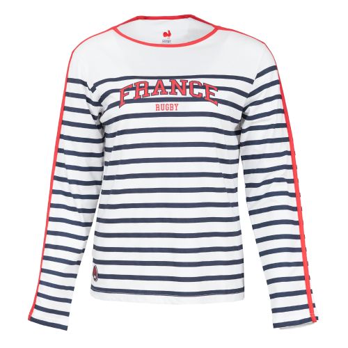 Women's White Rugby France Long Sleeve T-Shirt