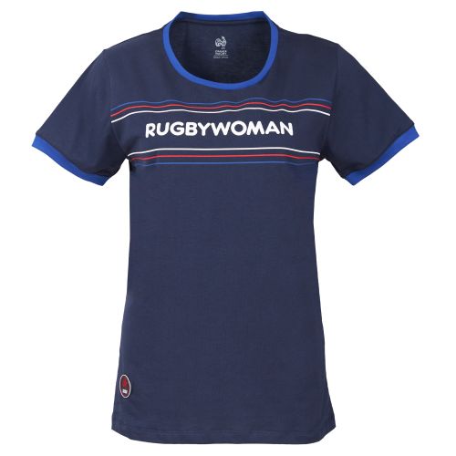 Women's Rugby-Woman France Rugby Navy T-Shirt 
