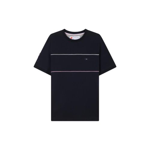 Navy Cotton T-Shirt Piping XV France Eden Park